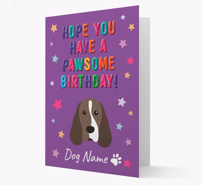 Personalised Card 'Hope You Have A Pawesome Birthday' with {breedCommonName} Icon